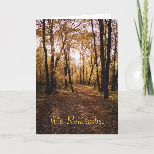 Carte Chemin d'automne1, nous nous souvenons (Devant)