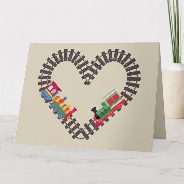 Carte Chemin de fer du jour de Valentines Coeur (Devant)