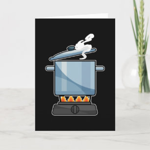 Carte Cheminée avec casserole et couvercle