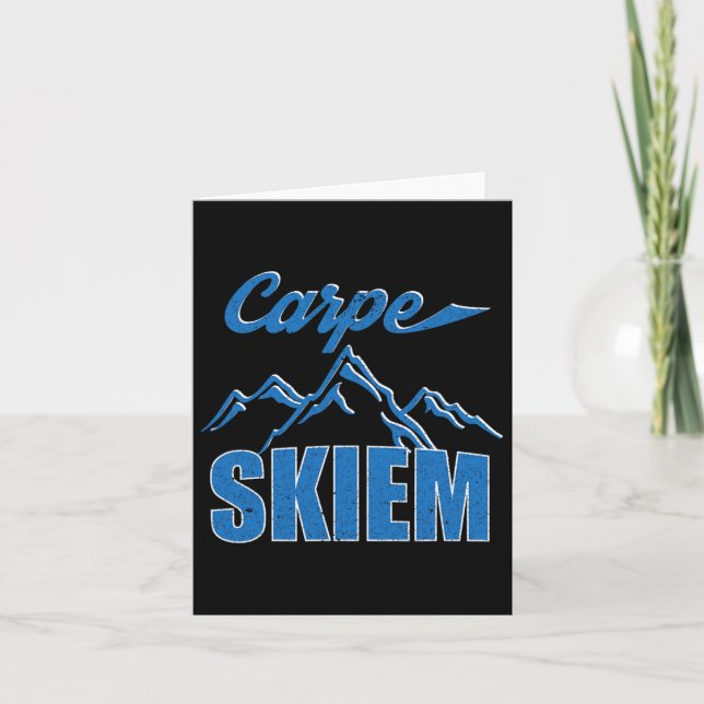 Carte Chemise Carpe Skiem Funny Ski Hiver Ski Snowboard (Devant)