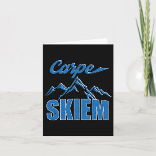 Carte Chemise Carpe Skiem Funny Ski Hiver Ski Snowboard