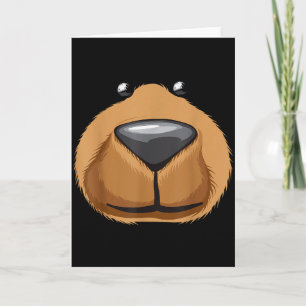Carte Chemise de costume de visage d'ours mignon drôle H