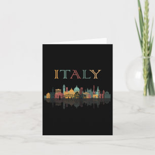 Carte Chemise de famille pour un voyage coloré en Italie