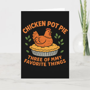 Carte Chemise de la ferme drôle de poulet Pot Pie Amoure