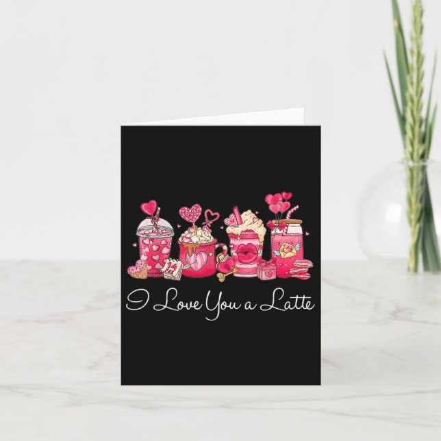 Carte Chemise de la Saint-Valentin Café Je t'aime beauco (Devant)