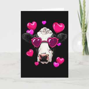 Carte Chemise de la Saint-Valentin vache Tête de vache C