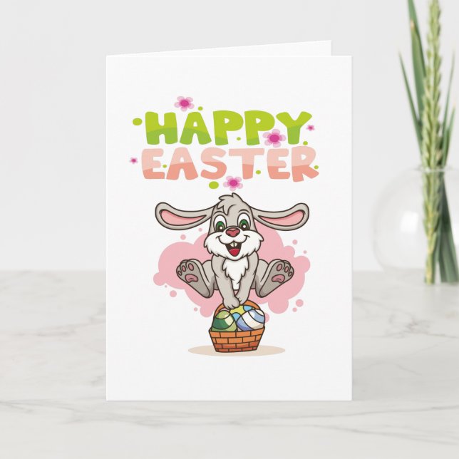 Carte Chemise de lapin de Pâques pour filles femmes enfa (Devant)
