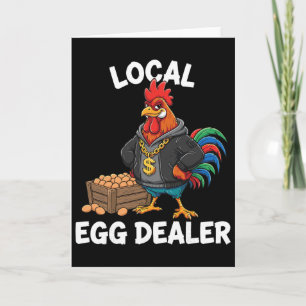 Carte Chemise de Négociant en Œufs Local Rétro, Poule de
