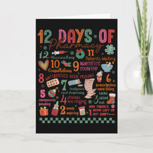 Carte Chemise de Noël de pharmacie - 12 jours de technic
