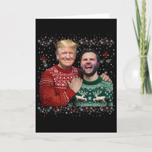Carte Chemise de Noël drôle et laide Trump Vance Brother