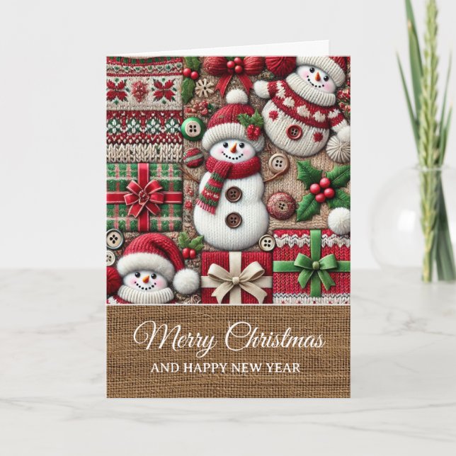 Carte Chemise de Noël rustique vintage laide de Noël  (Devant)