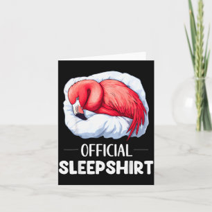 Carte Chemise de nuit flamant rose amoureux des animaux 