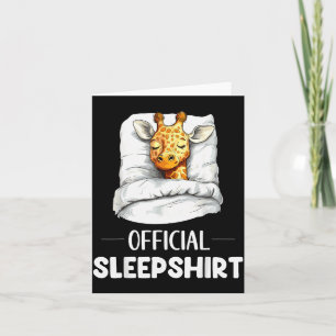 Carte Chemise de nuit girafe Amoureux des animaux Pyjama