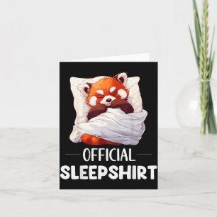 Carte Chemise de nuit Sleeng Panda roux Amoureux des ani
