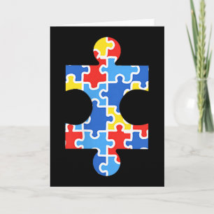 Carte Chemise de poche à pièce de puzzle de sensibilisat