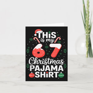 Carte Chemise de pyjama de Noël 67 drôle Six Sept Mème B