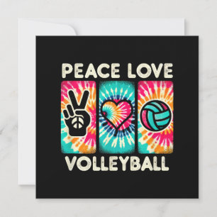 Carte Chemise De Volley-Ball Pour Ados Filles Peace Love
