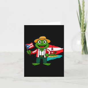 Carte Chemise Drapeau Grenouille Coqui de Porto Rico Pou