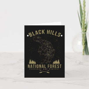 Carte Chemise forestière nationale de Black Hill Dakota 