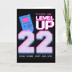 Carte Chemise Niveau Supérieur 22e Anniversaire Drôle de