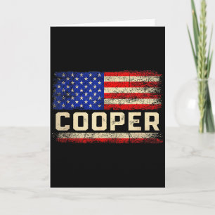 Carte Chemise Nom de Famille Cooper Drapeau Américain Co