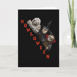 Carte Chemise personnalisée de paresseux joyeux Hallowee