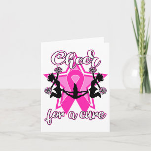 Carte Chemise rose Ruban pour cancer du sein Pom-pom gir