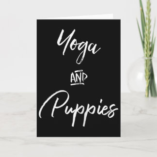 Carte Chemise Yoga Et Chiots,Namastay À La Maison Avec M