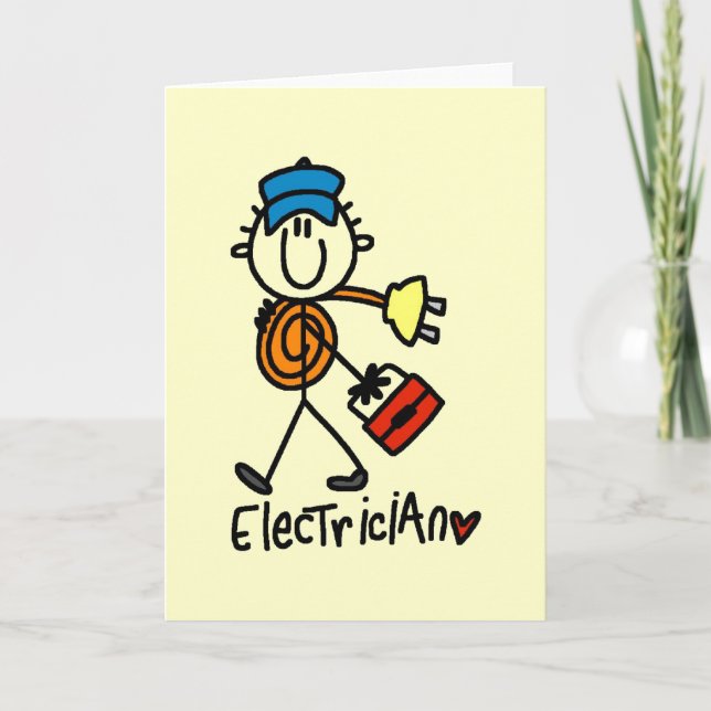 Carte Chemises et cadeaux de base en électricien (Devant)
