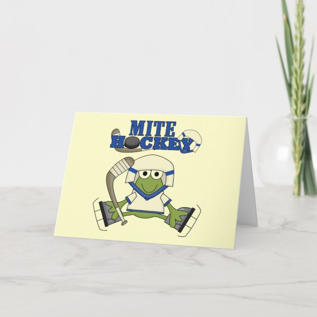 Carte Chemises et cadeaux de hockey bleu Mite (Devant)