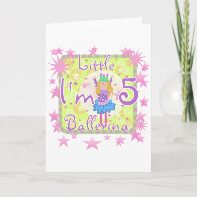 Carte Chemises et cadeaux de la 5e année de Ballerina (Devant)