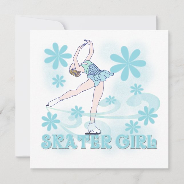 Carte Chemises et cadeaux pour filles de patineur (Devant)