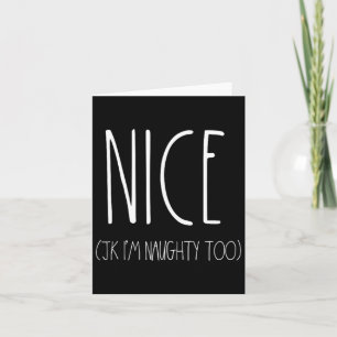 Carte Chemises Naughty And Nice Couples Pour Noël Jk N