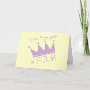 Carte Chemises Princess Crown 4th Birthday