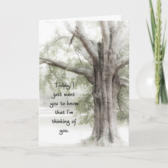 Carte Chêne Arbre Pensez à vous (Devant)