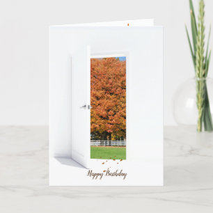 Carte Chêne d'automne à l'occasion d'un anniversaire à p