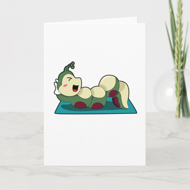 Carte Chenille au travail de remise en forme (Devant)