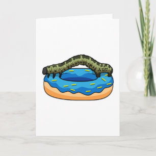 Carte Chenille avec Donut