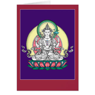CARTE Chenrezig/Avalokiteshvara avec l'explication