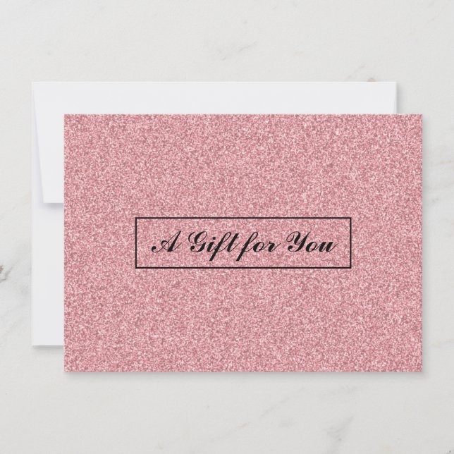 Carte Chèque-cadeau | Parties scintillant Rose Gold Salo (Devant)