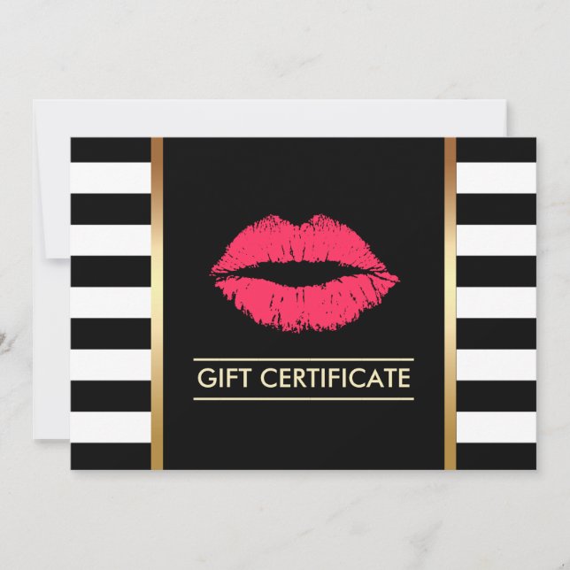 Carte Chèques-cadeaux | Red Lips Modern Beauty Salon (Devant)