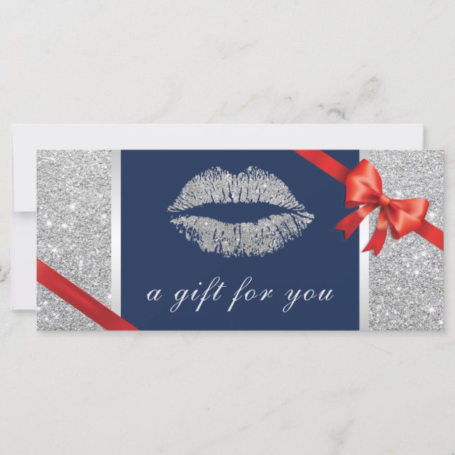 Carte Chèques-cadeaux | Silver Glam Lips Salon de beauté (Devant)
