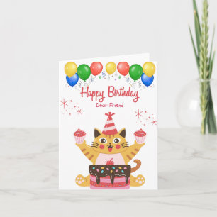 Carte Cher ami Heartfeel Birthday Card