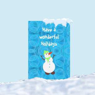 Carte Cher bonhomme blanc