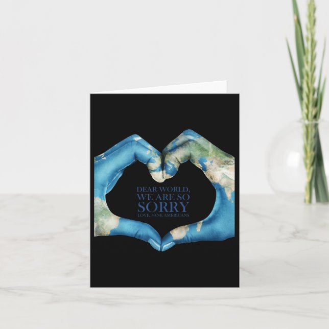 Carte Cher Monde, Nous Étions Désolé Vintages (Devant)