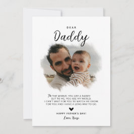 Carte Cher papa | Fête des pères de coeur photo moderne