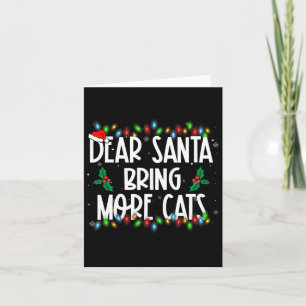 Carte Cher Père Noël Apportez Plus De Chats Noël Pjs Fam