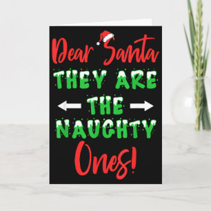 Carte Cher Père Noël Ils Sont Les Vilains Drôle De Noël
