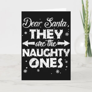 Carte Cher Père Noël, ils sont les vilains Noël Fam