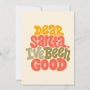 Carte Cher Père Noël, j'ai été bon design